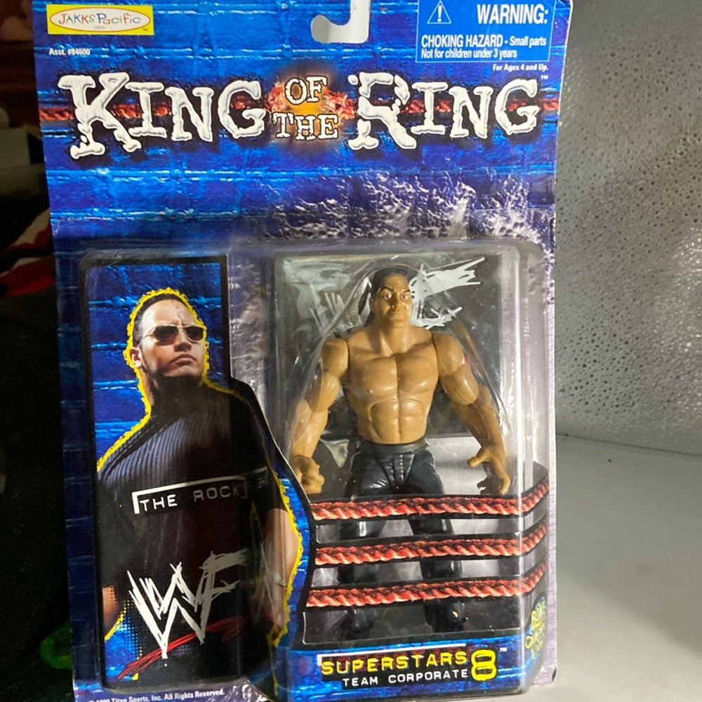 Jakks Pacific Inc. WF Rock 6.5” action figure new still in sealed package 1999